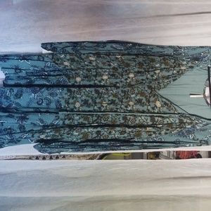 Long sleeve boho swing dress